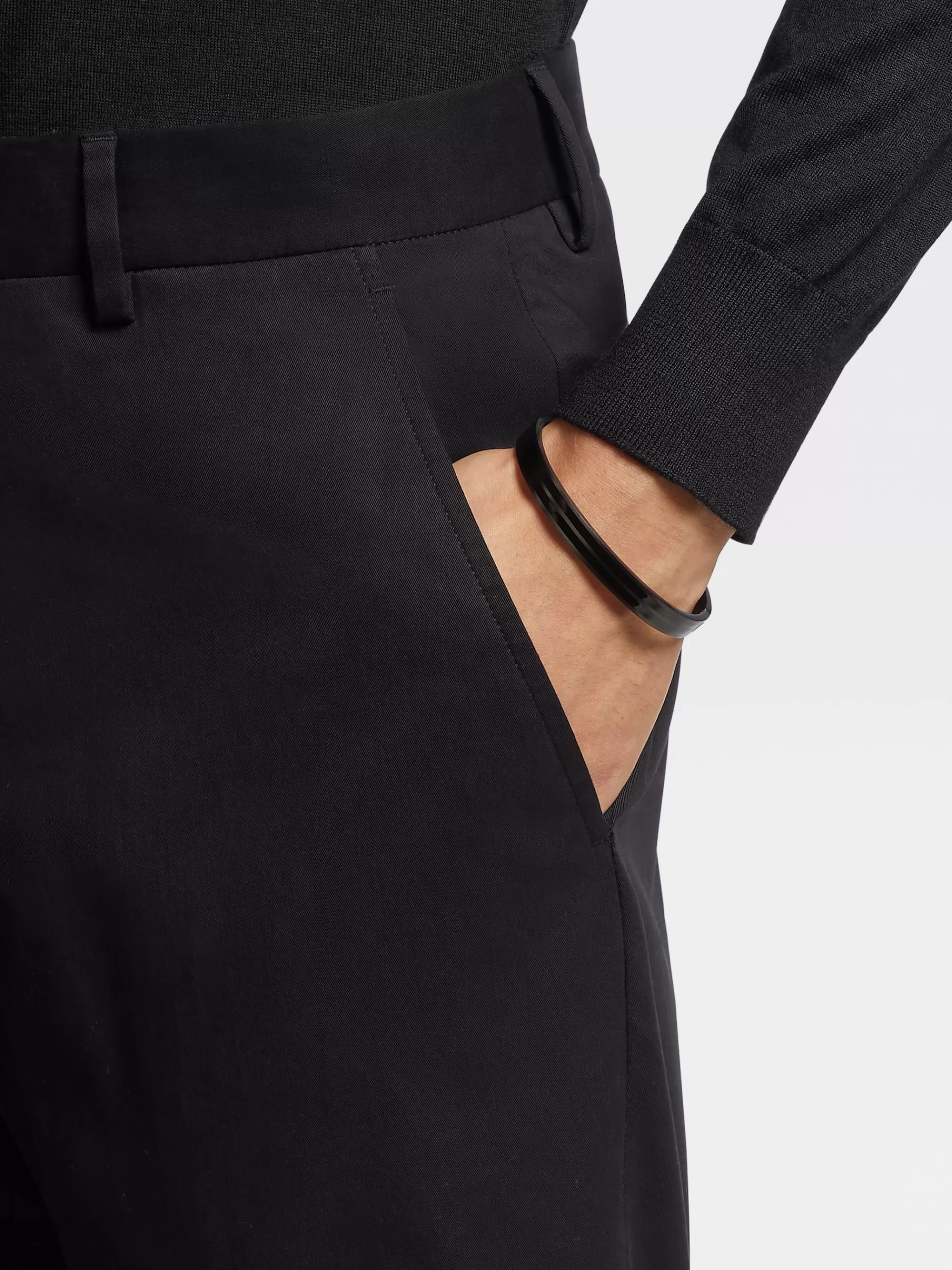 Flash Sale ZEGNA Bracelet Jonc 232 Road Brand Mark En Metal Et Email Noir