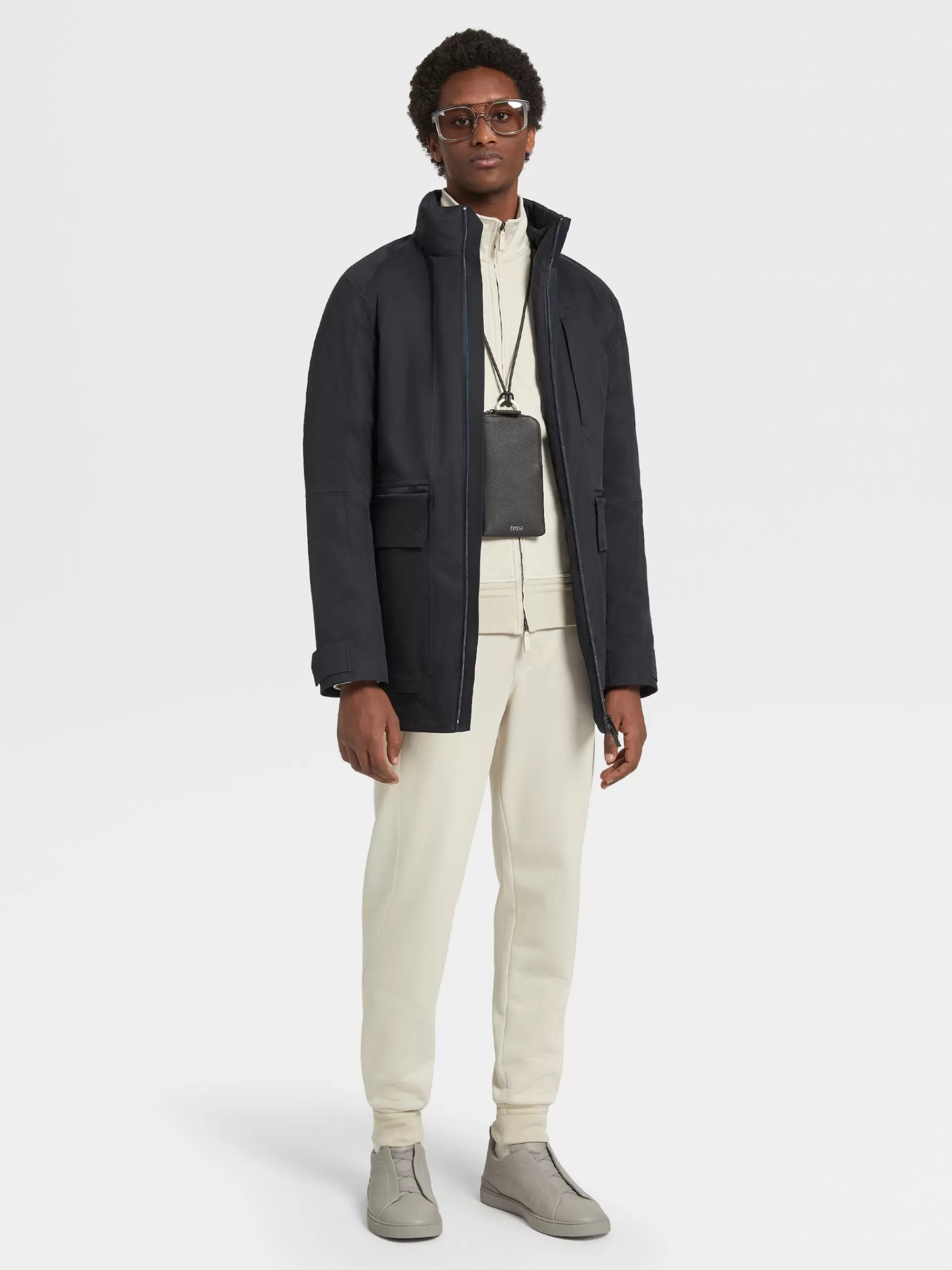 Cheap ZEGNA Surveste 3 En 1 Matelassee En Tissu Technique #Usetheexisting™ Bleu Marine