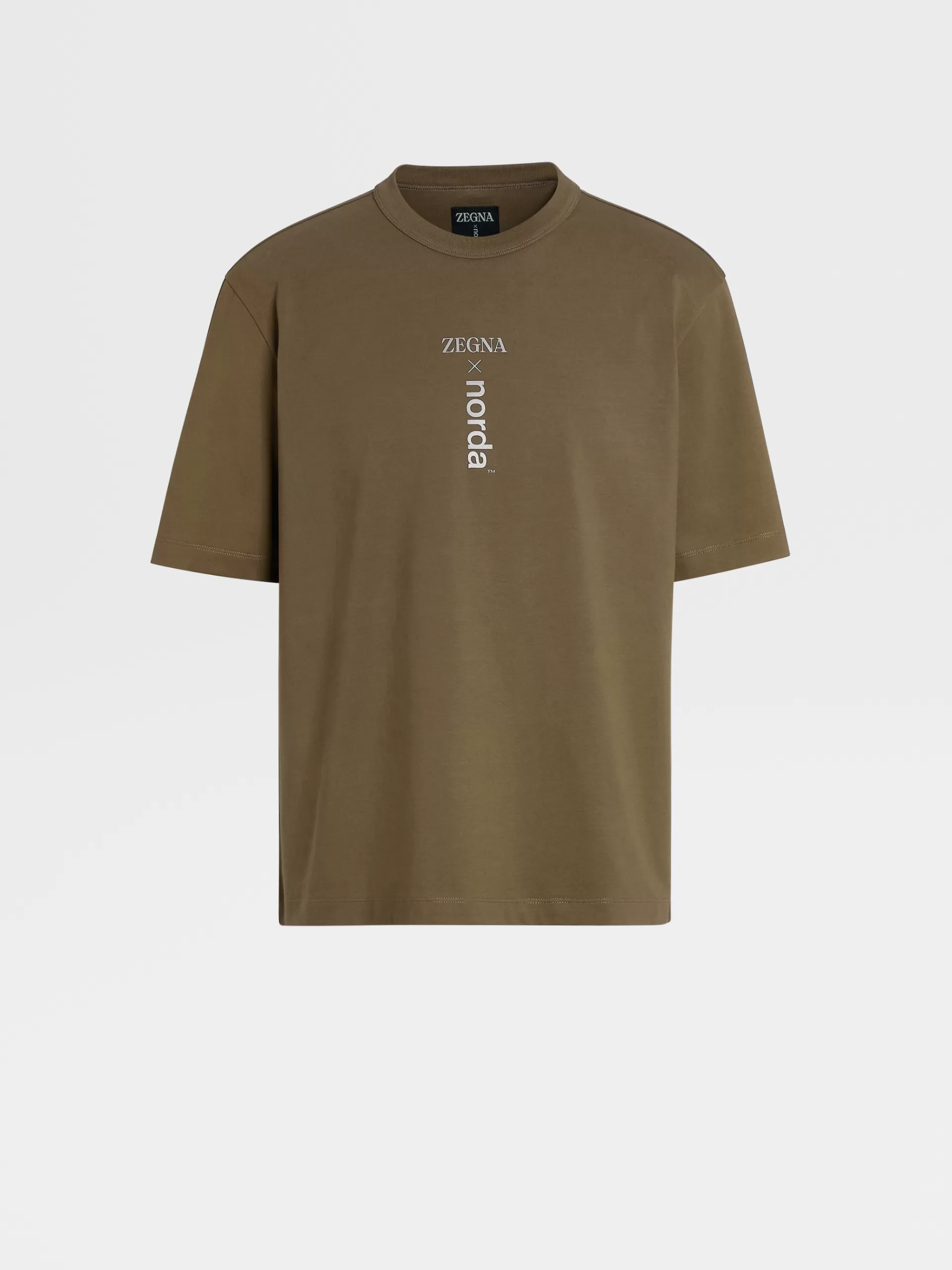 Best Sale ZEGNA T-Shirt Manches Courtes A Motif En Coton #Usetheexisting™ X Norda™ Vert Olive